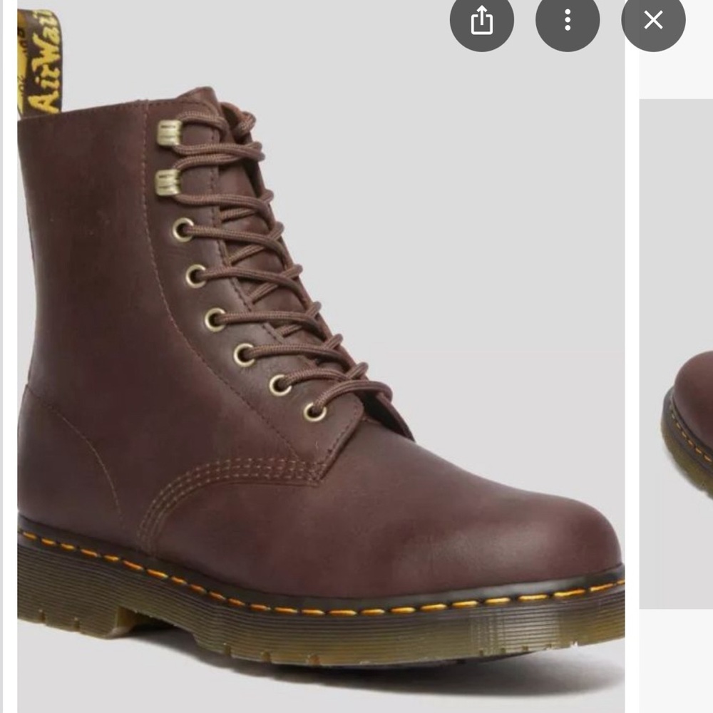 Dr. Martens Brown Leather High-Top Boots